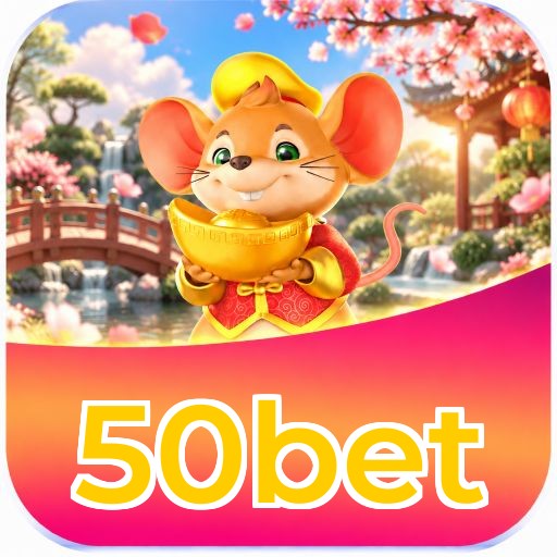 Interface da plataforma 50bet mostrando slots populares e bônus de boas-vindas